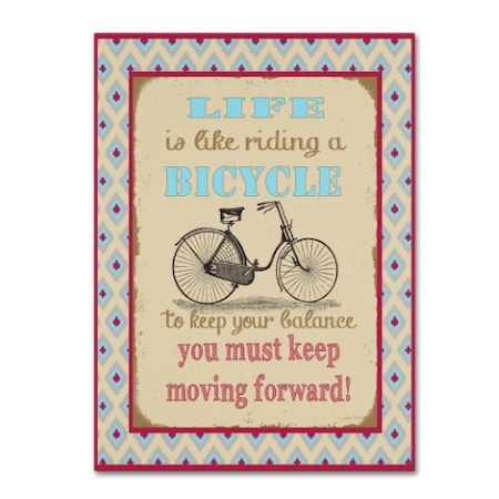 Jean Plout 'Life Bicycle' Canvas Art,14x19